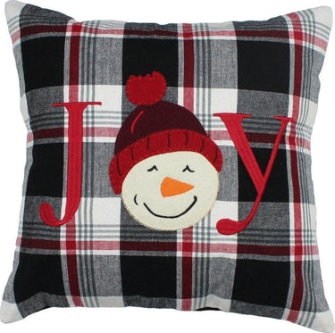 Winter Plaid Black, Red, Cream Pillow PL043019 - The Fox Decor